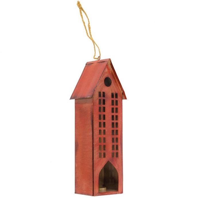 Metalen huis waxinehouder sienna
