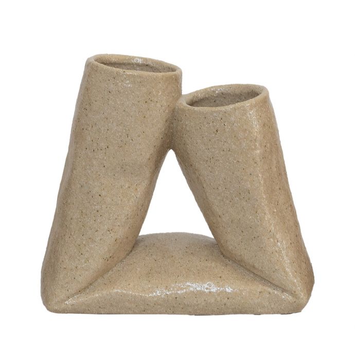 Aardwerk vaas Looped beige