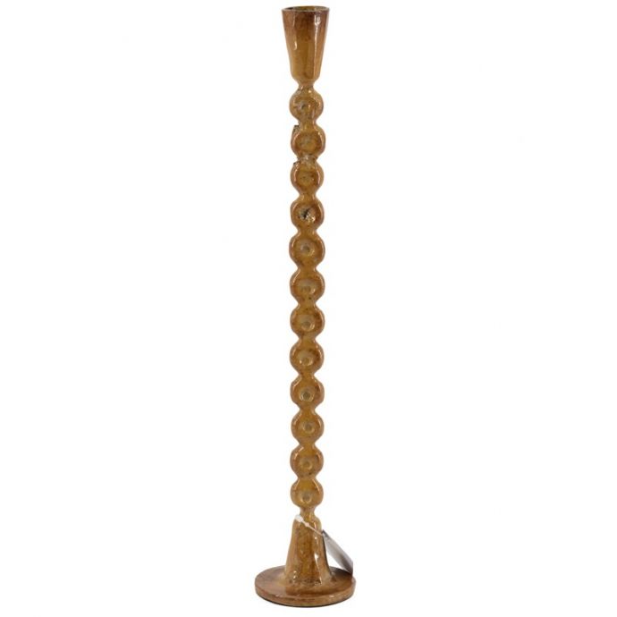 Metalen kaarsenstandaard Orbs mustard