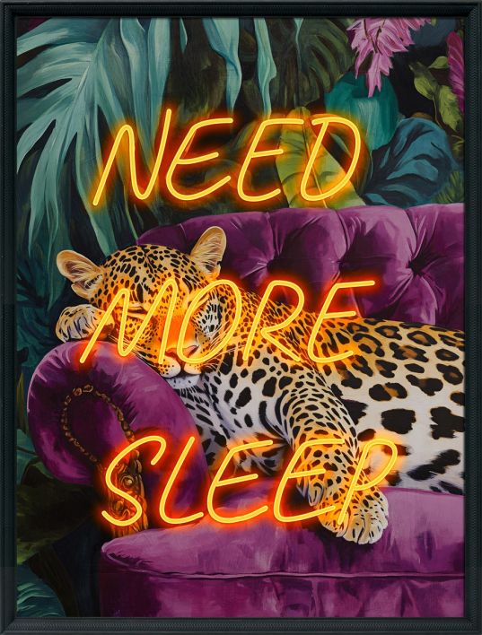 Schilderij met LED need more sleep
