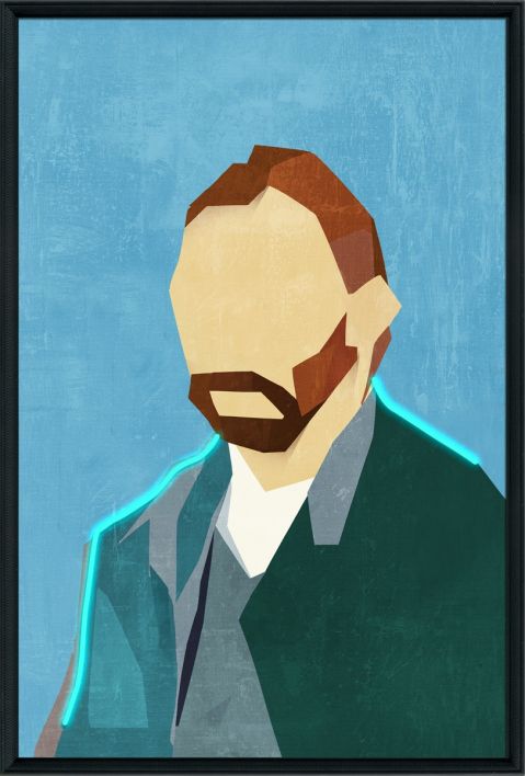 Schilderij met LED Vincent van Gogh