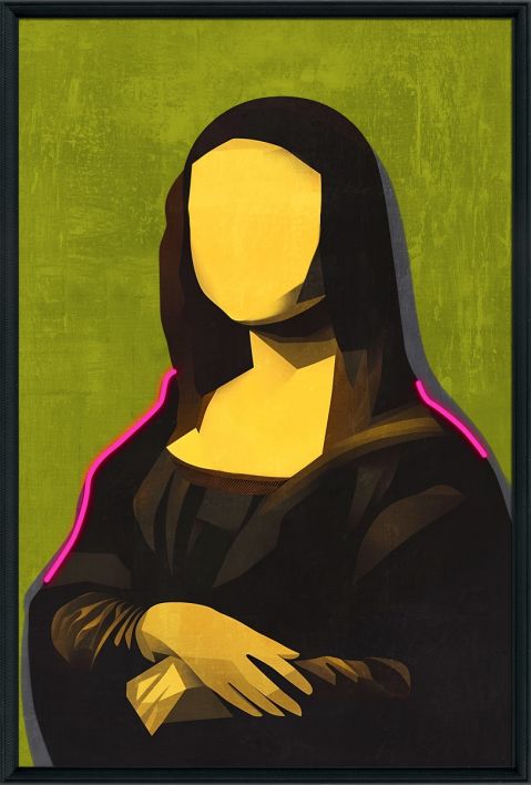 Schilderij met LED Mona Lisa