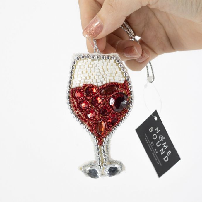 Hanger met kralen rode wijn
