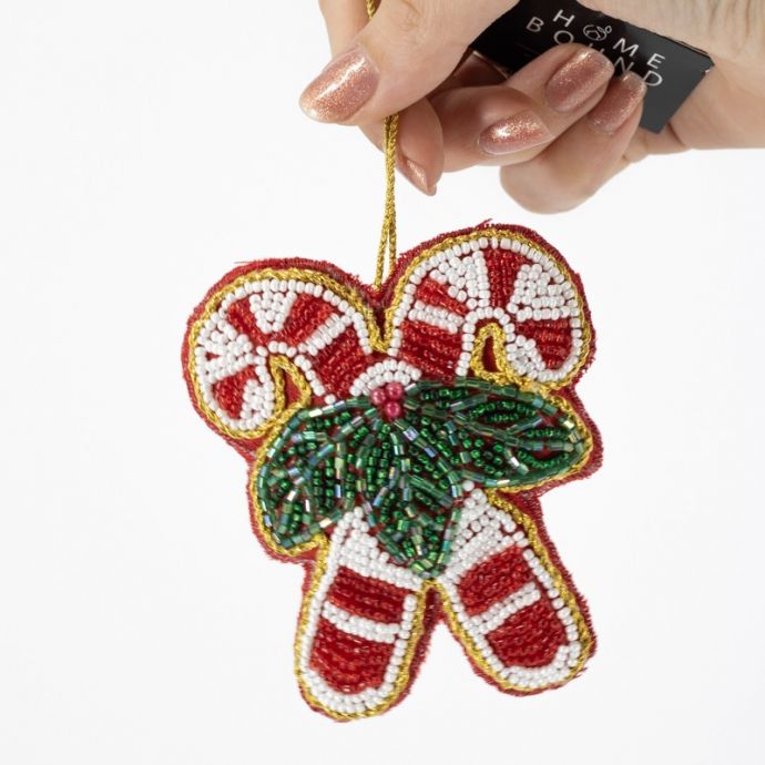 Hanger met kralen candy cane