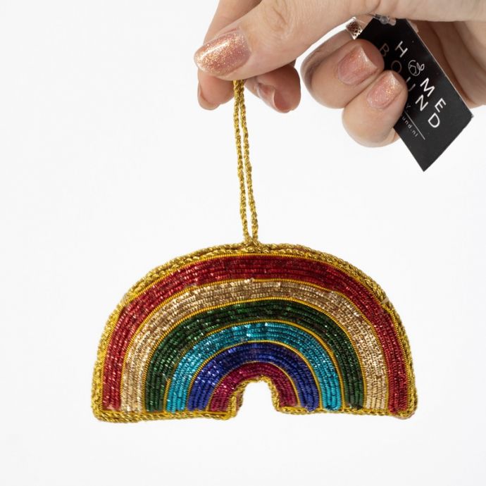 Hanger met kralen regenboog