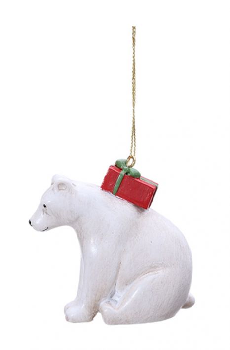 Hanger ijsbeer met cadeau