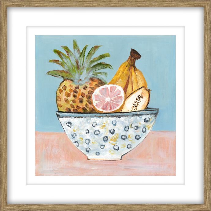 Schilderij met frame fruitschaal