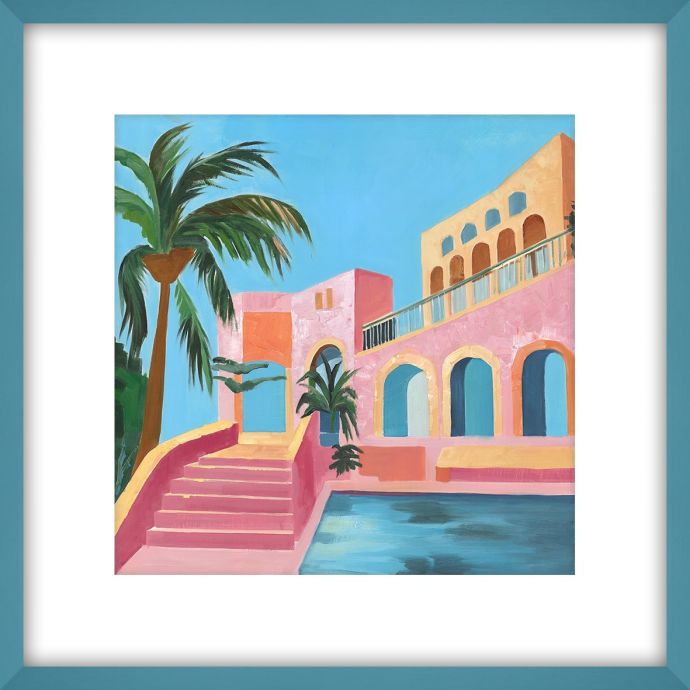 Schilderij met frame Mediterraans