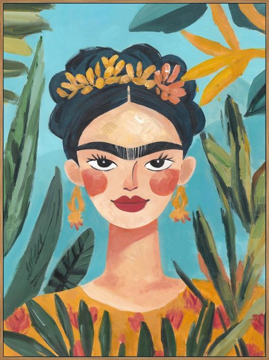 Schilderij met frame Frida Kahlo