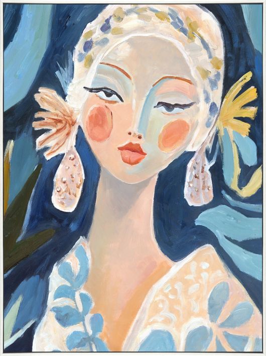Schilderij met frame vrouw
