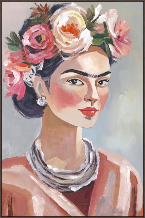Schilderij met frame Frida Kahlo
