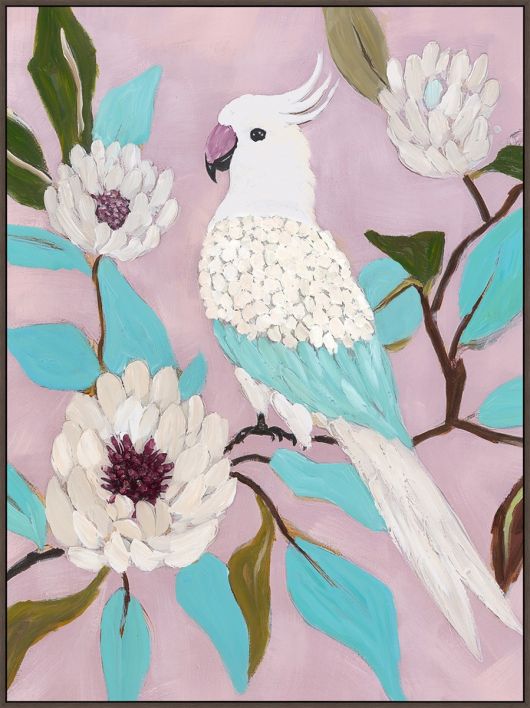 Schilderij met frame parrot