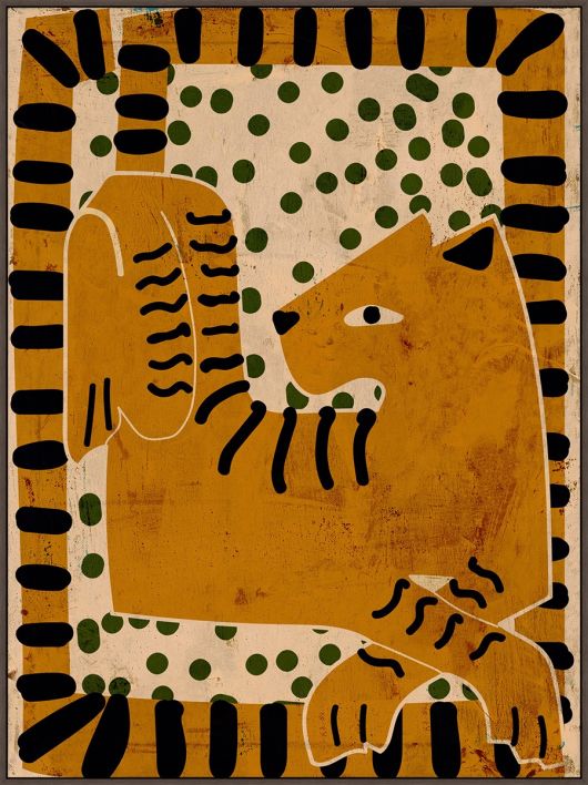 Schilderij met frame tiger 