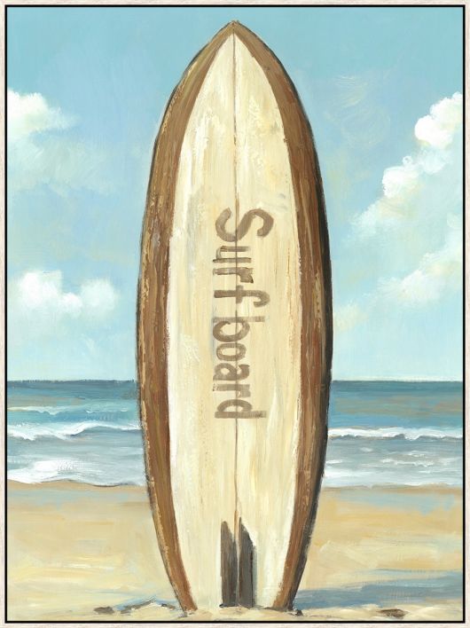 Schilderij met frame surfboard