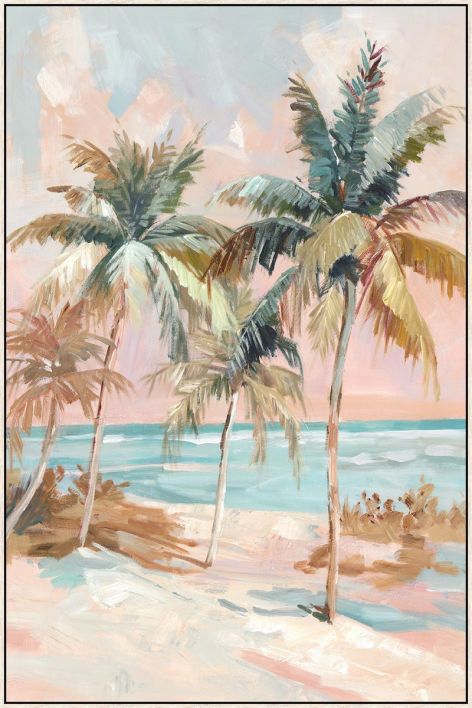 Schilderij met frame palm beach
