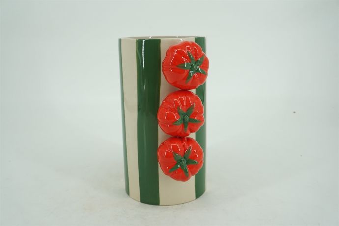 Aardewerk vaas tomatoes