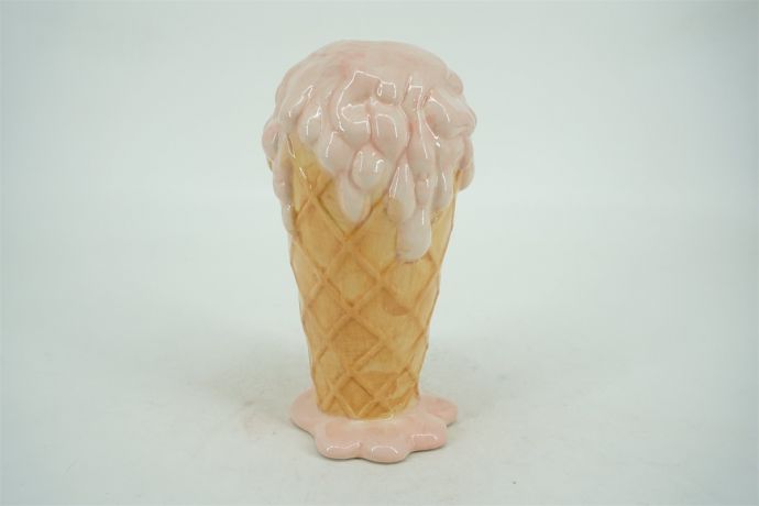 Aardewerk vaas icecream roze