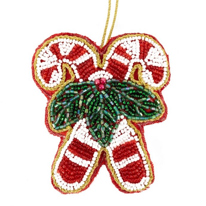 Hanger met kralen candy cane