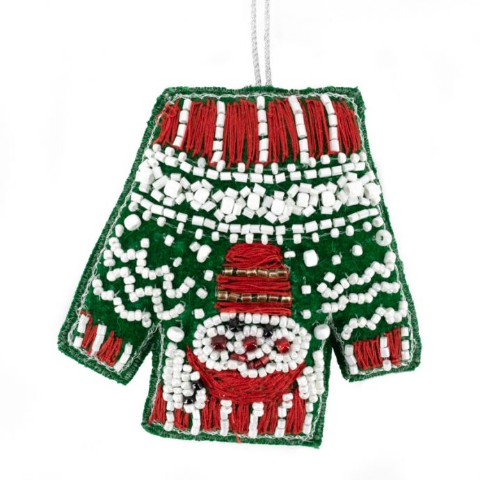 Hanger met kralen foute kersttrui