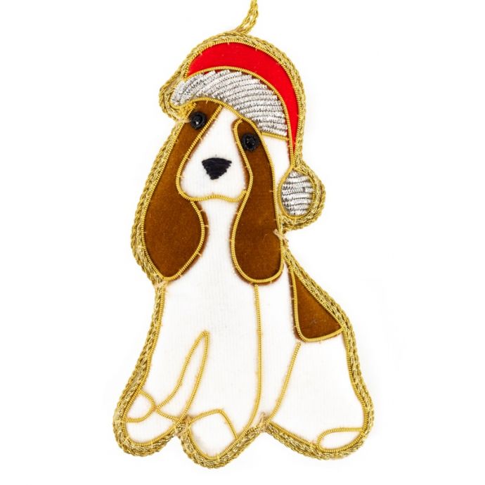 Hanger met kralen basset hound