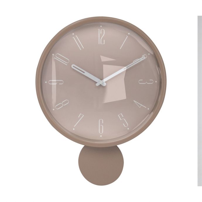 Wandklok Circa met pendulum beige