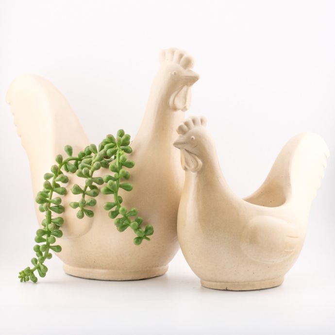 Aardewerk bakje kip S