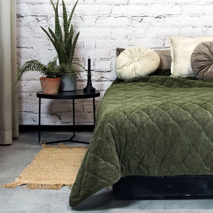 Bedsprei Jenny green