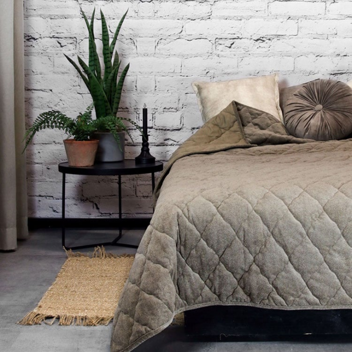 Bedsprei Jenny Taupe