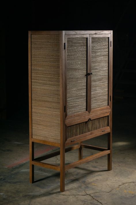 Cabinet teak met kokosvezel Yaren 90cm