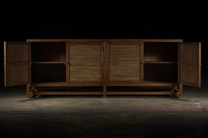 Dressoir teak met kokosvezel Yaren 210cm