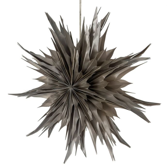 Kerstster ice 50cm taupe met pendel