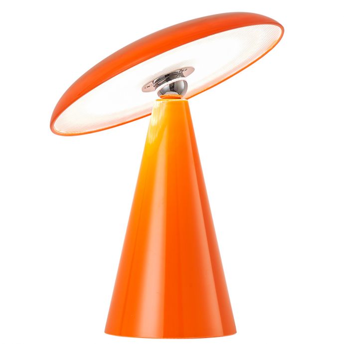 Tafellamp Mush LED op accu oranje