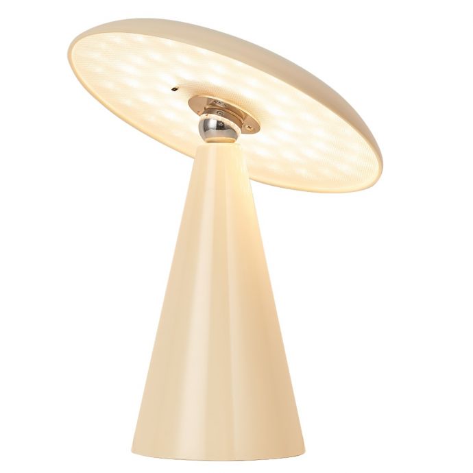 Tafellamp Mush LED op accu beige