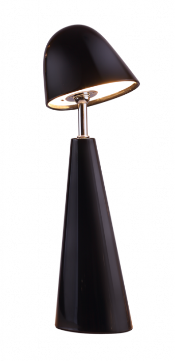 Bureaulamp Dot LED op accu zwart, afneembare kap