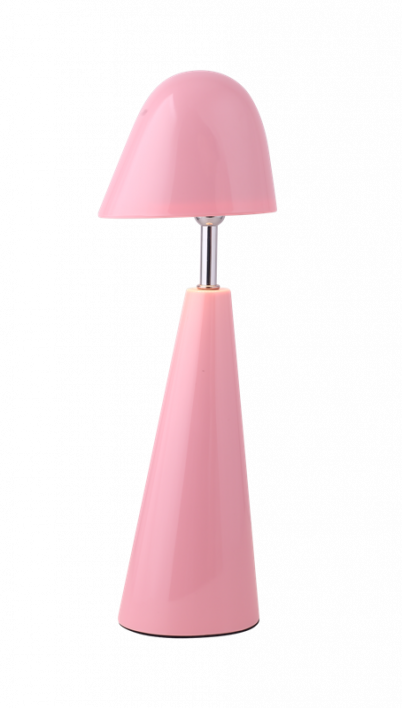 Bureaulamp Dot LED op accu roze, afneembare kap