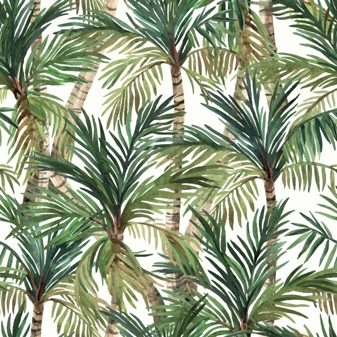 Patroon behang Eden palmbomen