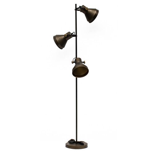 Bronzen vloerlamp