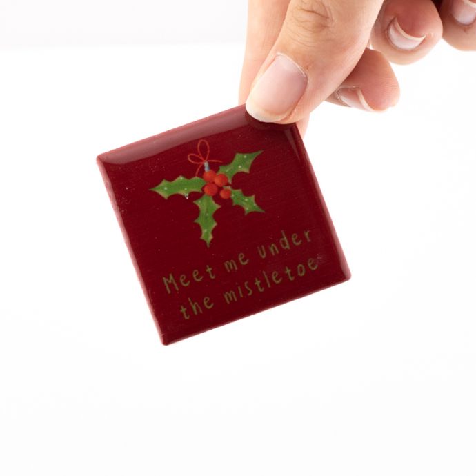 Magneettegeltje - Meet me under the mistletoe