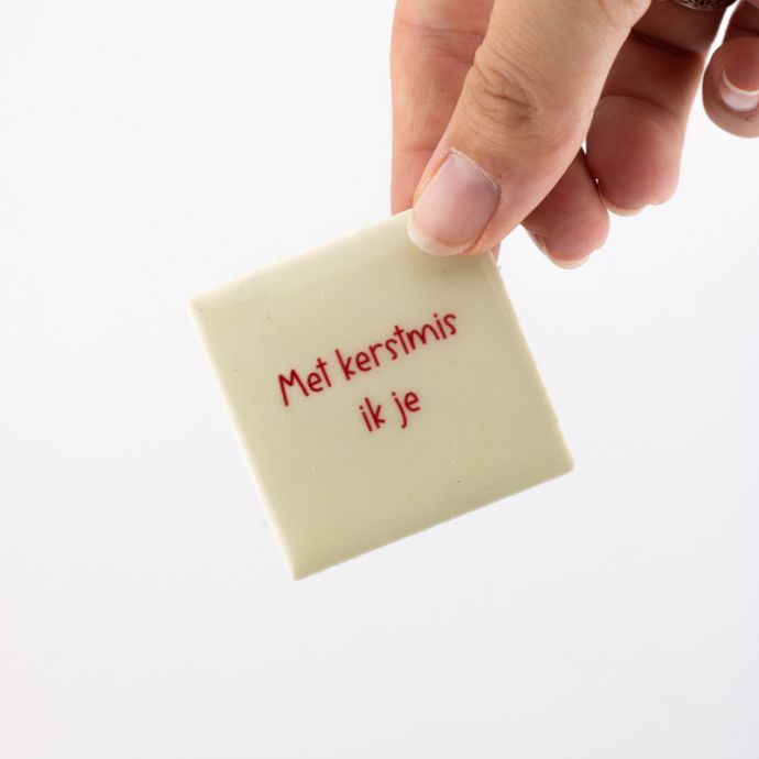 Magneettegeltje - Met kerstmis ik je