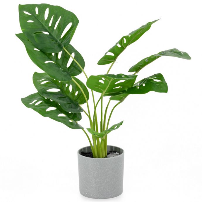 Monstera monkey leaf kunstplant in pot