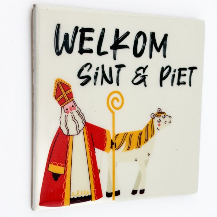 Tegeltje - Welkom Sint & Piet