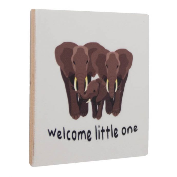 Tegeltje - Olifant welcome little one