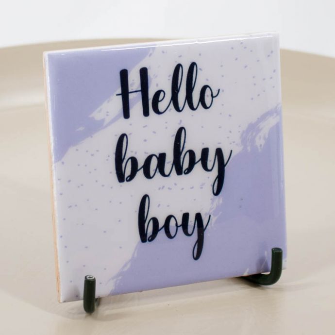 Tegeltje - Hello baby boy