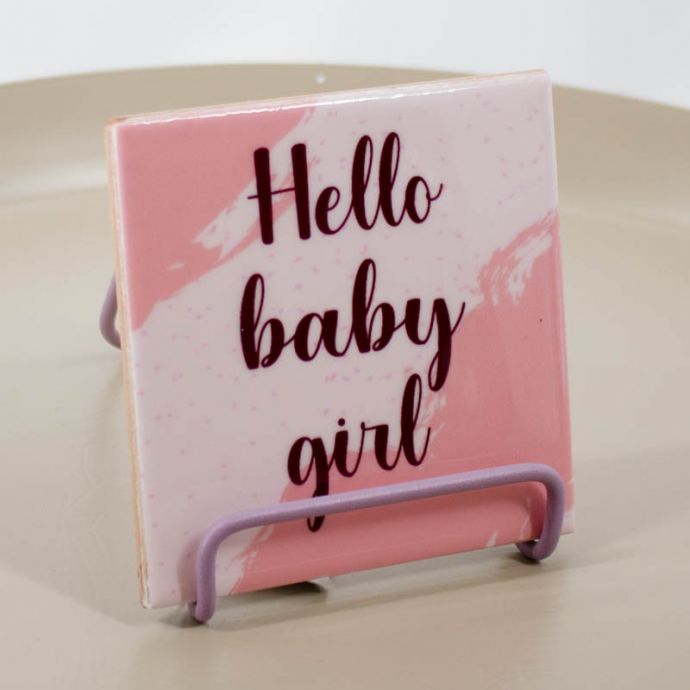 Tegeltje - Hello baby girl