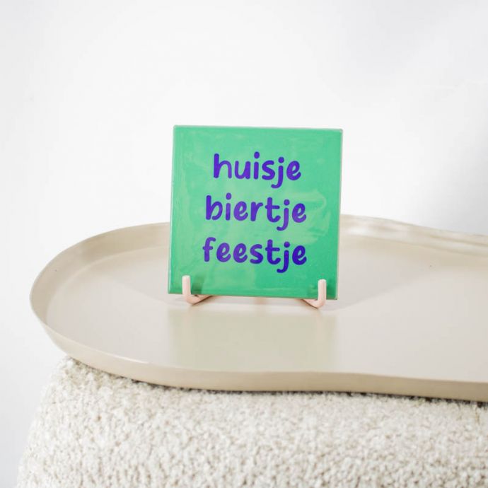 Tegeltje - Huisje biertje feestje
