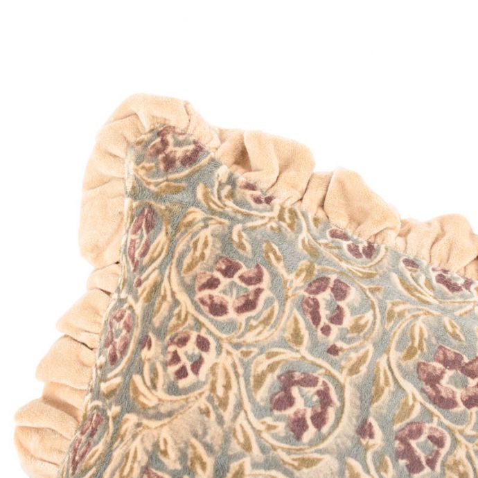 Kussen floral met roezels rosewood