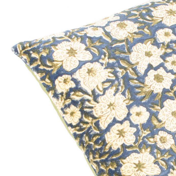 Kussen floral smaragd
