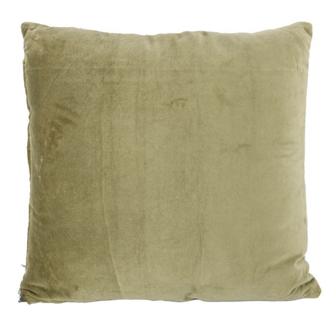 Kussen velours met groen