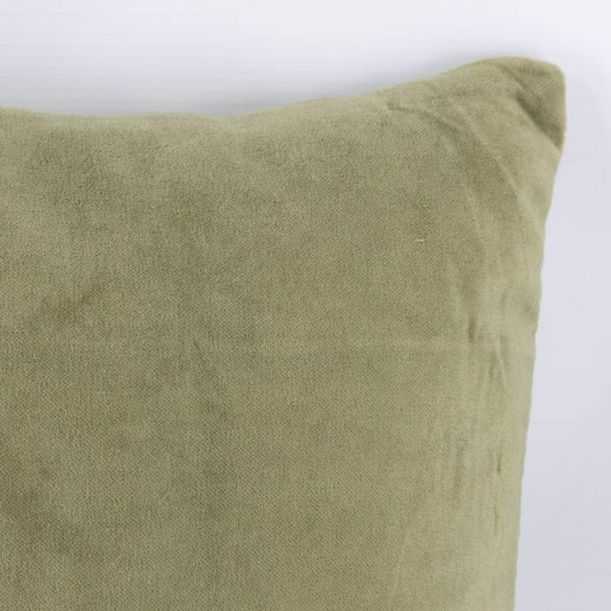 Kussen velours met groen