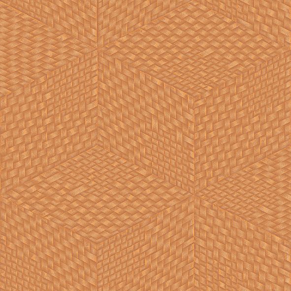 Patroon behang Exclusive Threads - Cube Stitch